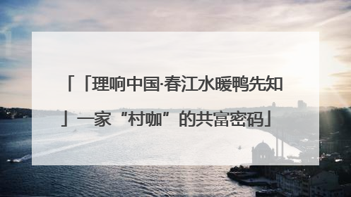 「理响中国·春江水暖鸭先知」一家“村咖”的共富密码