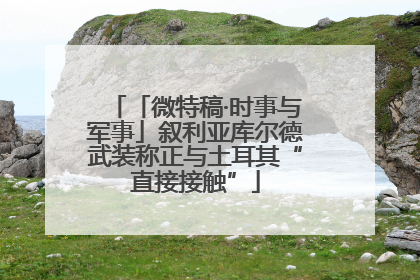 「微特稿·时事与军事」叙利亚库尔德武装称正与土耳其“直接接触”