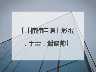「楠楠自语」彩蛋，手雷，邋遢帅