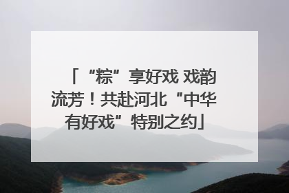“粽”享好戏 戏韵流芳！共赴河北“中华有好戏”特别之约
