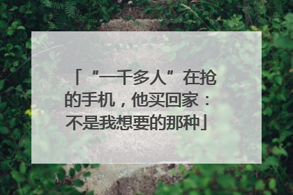 “一千多人”在抢的手机，他买回家：不是我想要的那种