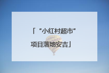 “小红村超市”项目落地安吉