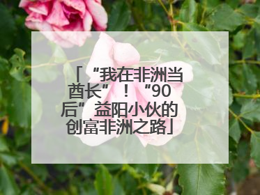 “我在非洲当酋长”！“90后”益阳小伙的创富非洲之路