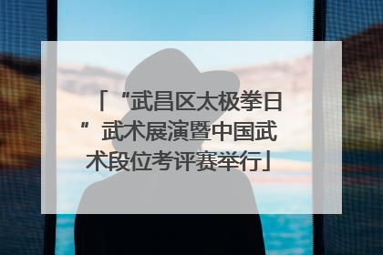 “武昌区太极拳日”武术展演暨中国武术段位考评赛举行