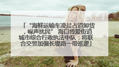 “海鲜运输车凌晨占道卸货，噪声扰民” 海口博爱街道城市综合行政执法中队：将联合交警加强长堤路一带巡逻