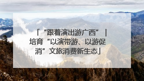 “跟着演出游广西”｜培育“以演带游、以游促消”文旅消费新生态