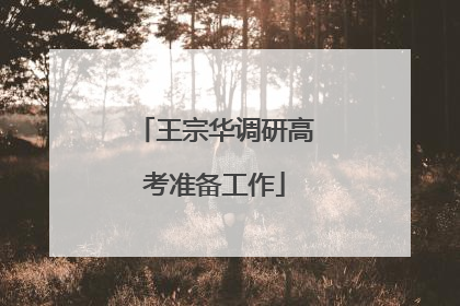 王宗华调研高考准备工作