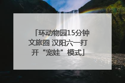 环动物园15分钟文旅圈 汉阳六一打开“宠娃”模式