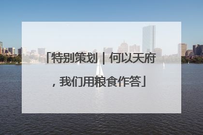 特别策划｜何以天府，我们用粮食作答