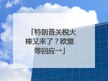 特朗普关税大棒又来了？欧盟等回应→
