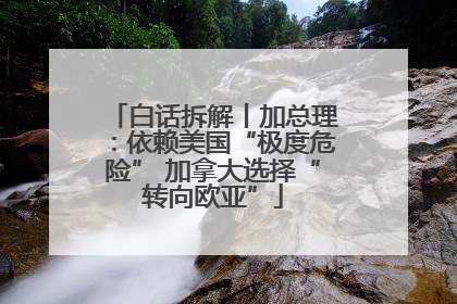 白话拆解丨加总理：依赖美国“极度危险” 加拿大选择“转向欧亚”