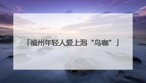 福州年轻人爱上泡“鸟咖”