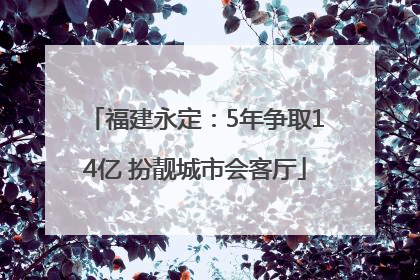 福建永定：5年争取14亿 扮靓城市会客厅