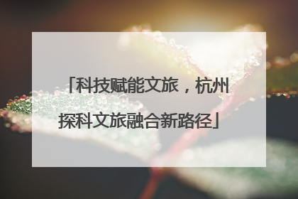 科技赋能文旅，杭州探科文旅融合新路径
