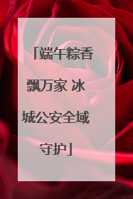 端午粽香飘万家 冰城公安全域守护