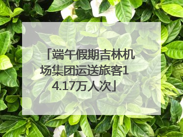 端午假期吉林机场集团运送旅客14.17万人次