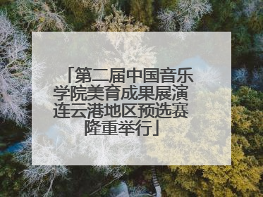 第二届中国音乐学院美育成果展演连云港地区预选赛隆重举行