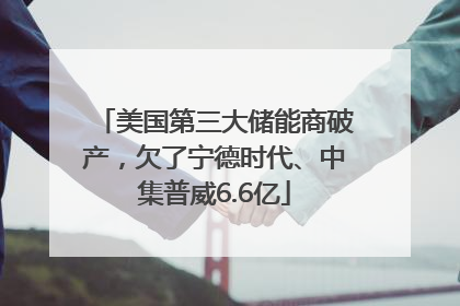 美国第三大储能商破产，欠了宁德时代、中集普威6.6亿