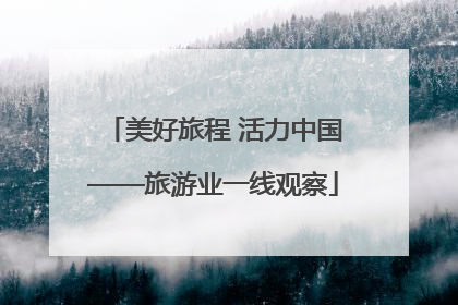 美好旅程 活力中国——旅游业一线观察