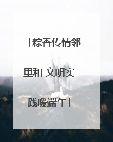 粽香传情邻里和 文明实践暖端午