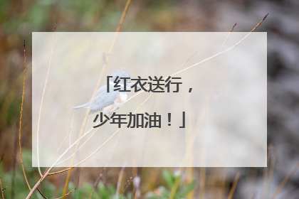 红衣送行，少年加油！