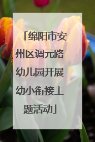 绵阳市安州区调元路幼儿园开展幼小衔接主题活动