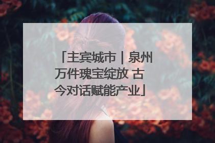 主宾城市｜泉州万件瑰宝绽放 古今对话赋能产业