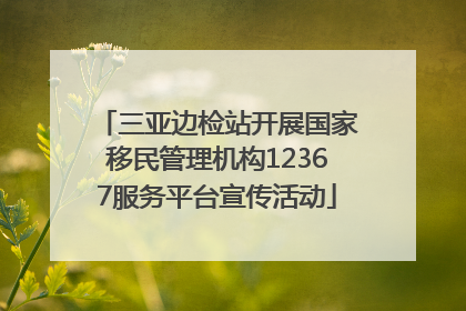 三亚边检站开展国家移民管理机构12367服务平台宣传活动