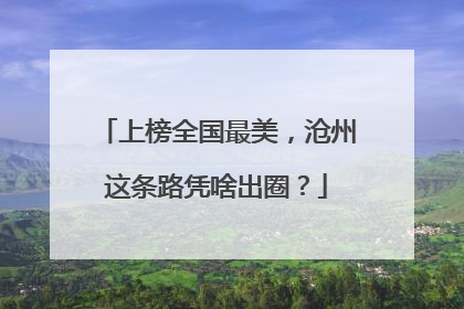 上榜全国最美，沧州这条路凭啥出圈？