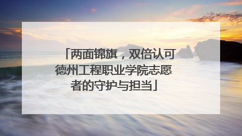 两面锦旗，双倍认可德州工程职业学院志愿者的守护与担当