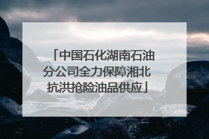 中国石化湖南石油分公司全力保障湘北抗洪抢险油品供应