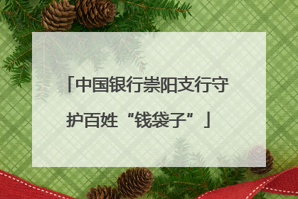 中国银行崇阳支行守护百姓“钱袋子”