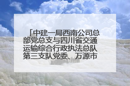 中建一局西南公司总部党总支与四川省交通运输综合行政执法总队第三支队党委、万源市草坝镇莲花院村党支部开展党建联建