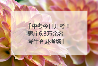 中考今日开考！枣庄6.3万余名考生奔赴考场