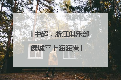 中超：浙江俱乐部绿城平上海海港