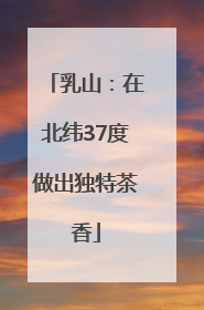 乳山：在北纬37度做出独特茶香