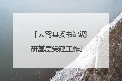 云霄县委书记调研基层党建工作