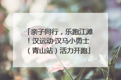 亲子同行，乐跑江滩！汉运动·汉马小勇士（青山站）活力开跑