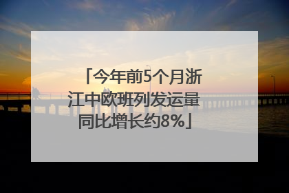 今年前5个月浙江中欧班列发运量同比增长约8%