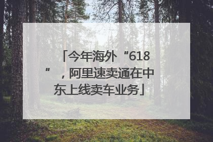 今年海外“618”，阿里速卖通在中东上线卖车业务