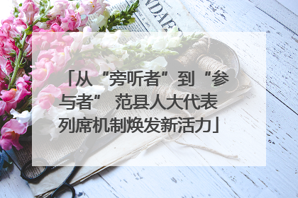 从“旁听者”到“参与者” 范县人大代表列席机制焕发新活力