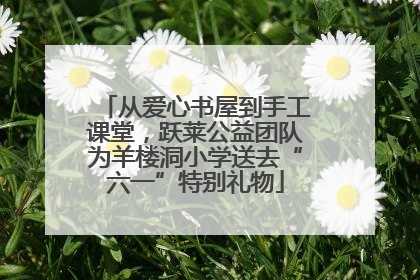 从爱心书屋到手工课堂，跃莱公益团队为羊楼洞小学送去“六一”特别礼物