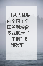 从吉林驶向全国！全国首列粮食多式联运“一单制”班列发车