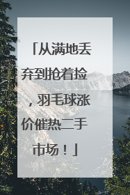 从满地丢弃到抢着捡，羽毛球涨价催热二手市场！