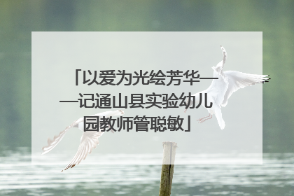 以爱为光绘芳华——记通山县实验幼儿园教师管聪敏