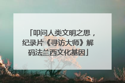 叩问人类文明之思，纪录片《寻访大师》解码法兰西文化基因