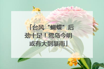 台风“蝴蝶”后劲十足！鹭岛今明或有大到暴雨