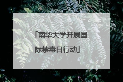 南华大学开展国际禁毒日行动