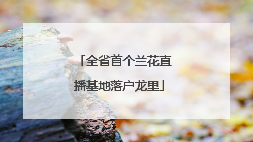 全省首个兰花直播基地落户龙里