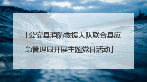 公安县消防救援大队联合县应急管理局开展主题党日活动